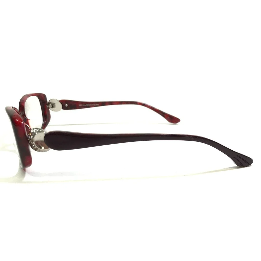 Dana Buchman Eyeglasses Frames KENNA BU Burgundy Red Silver Crystals 52-16-130